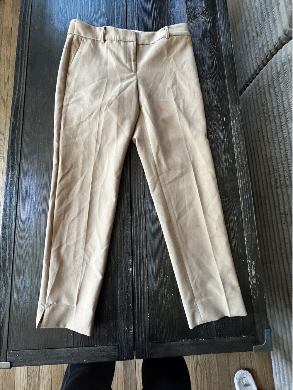 Talbots Hampshire Ankle Pant Womens 4P Tan Khaki Beige Straight Leg NWT